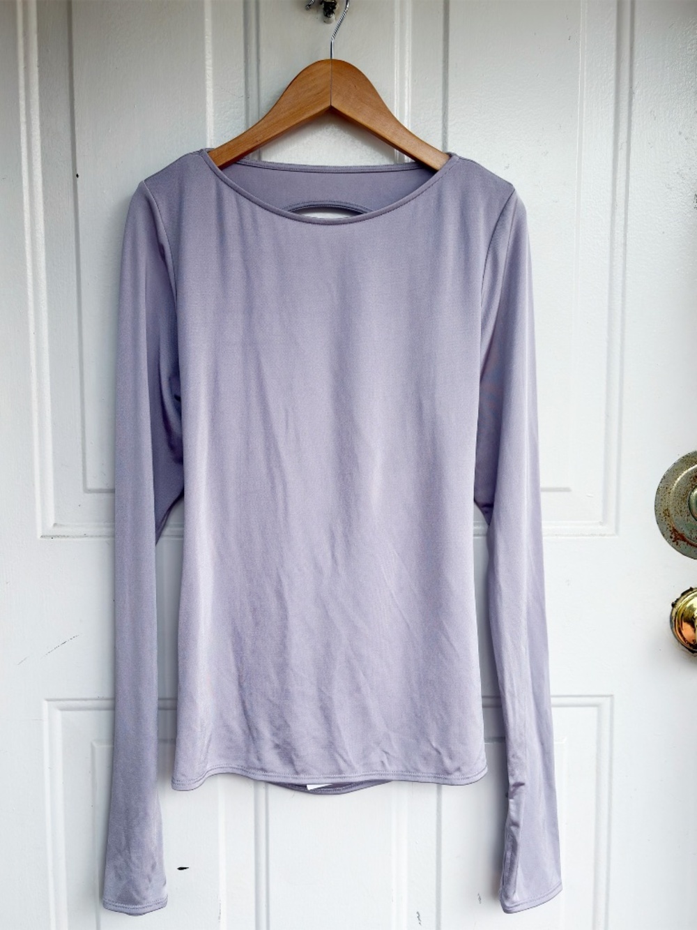 & Other Stories Savoir Women's M Lavender Open Back Long Sleeve Top NWT